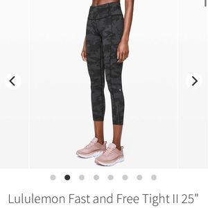Lululemon fast and free right 25” camo